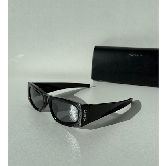 NEW Saint Laurent SLM140/F Black Silver Sunglasses - Picture 1 of 12